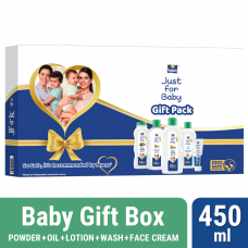 Parachute Just for Baby - Baby Gift Box 450ml (Powder + Oil + Lotion + Wash + Face Cream)